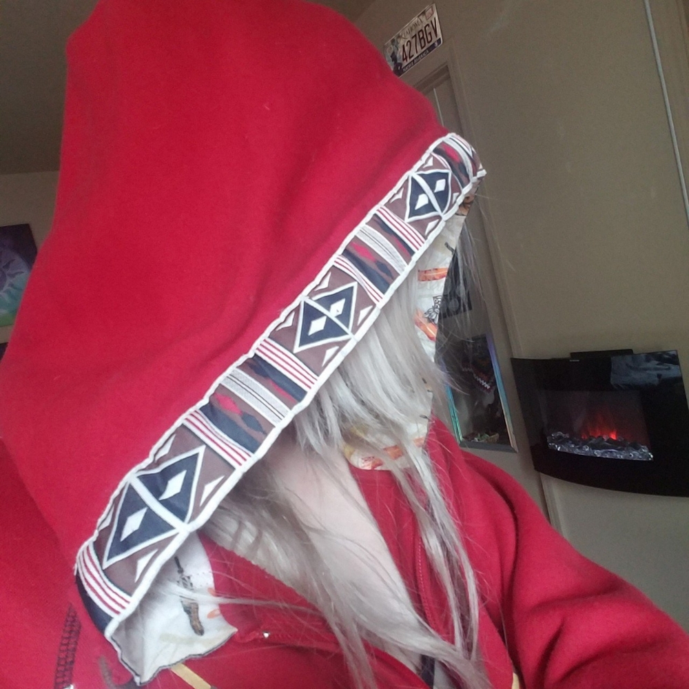 Red wolf hoodie